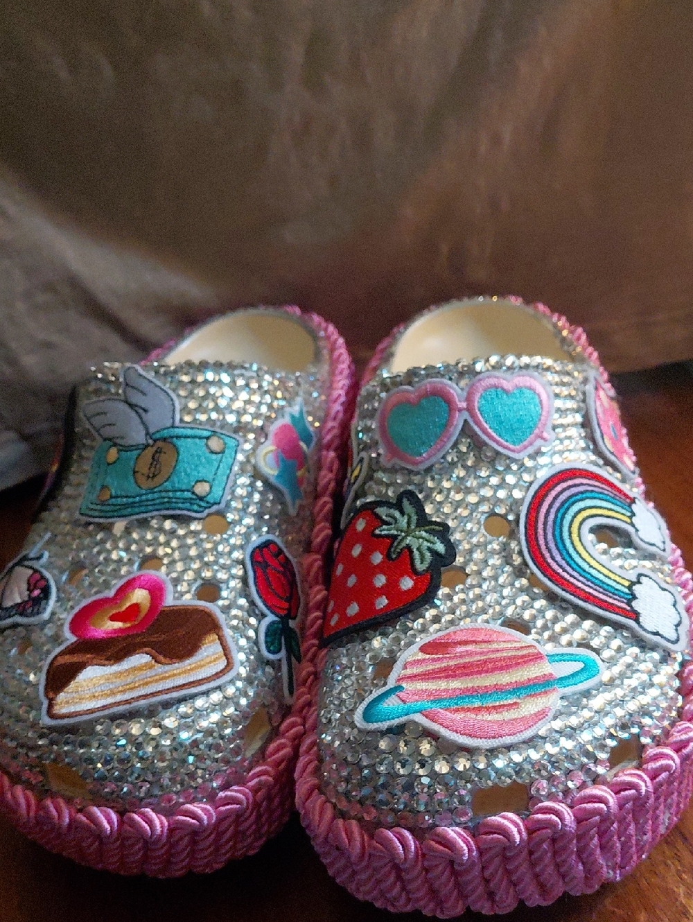 Custom Crocs Blinged Out With Rare Design Size 9 - Picture 5 of 13